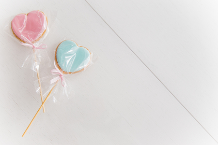 a concept of baking sweet cupcakes and muffins at homeの写真素材