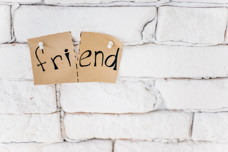 colorful sticky note on a wooden boardの写真素材