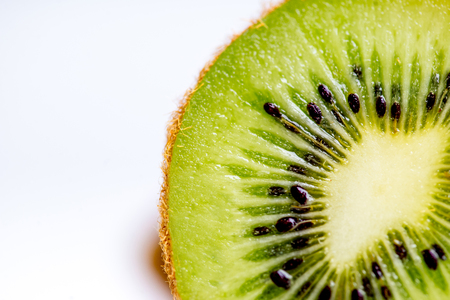 Creative layout made of fruits on a white backgroundの写真素材