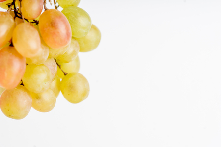 Creative layout made of fruits on a white backgroundの写真素材