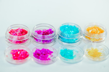different things for manicure on a tableの写真素材