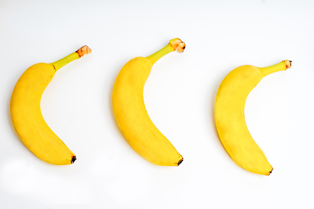 Creative layout made of fruits on a white backgroundの写真素材