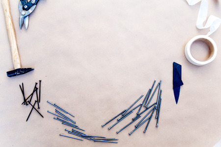 a set of construction tools or instrumentsの写真素材