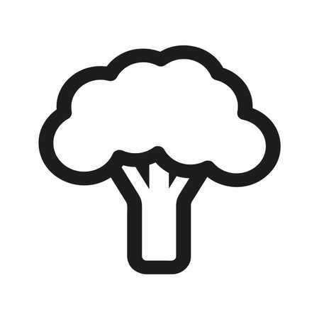 Single broccoli line icon, simple fresh vegetable. For app web button ui ux interface elements...