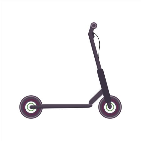 transport. Electric Kick Scooter icon. Isolated vector illustration. Flat Modern Design for Web Page, Banner.のイラスト素材
