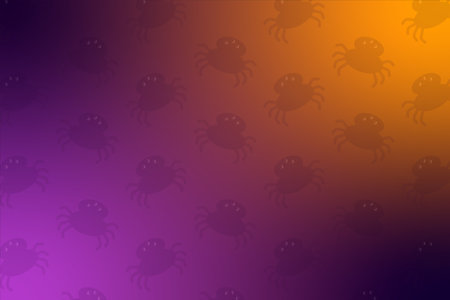 Background on Halloween with spiders. Discount card for web, poster, flyers, app, promotions, blogs, social media, marketing.のイラスト素材