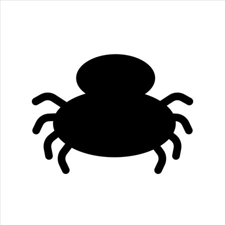Illustration of spider insect for Halloween or Thanksgiving Day. Illustration of on white isolated background. Element.のイラスト素材