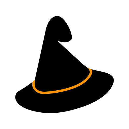 Halloween witch hat. Vector isolated on white background. for pins,のイラスト素材