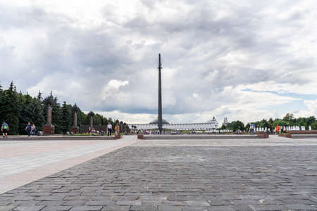 07 19 2020 Russia, Moscow, Victory Park. sunny july dayのeditorial素材