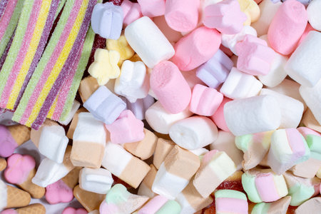 a lot of sweet snacks. candy background