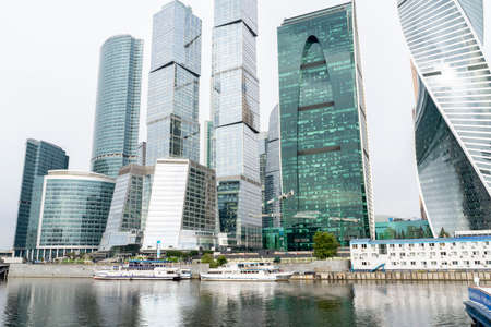 Moscow City buildings, modern business office centerのeditorial素材