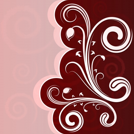 Curly flower shape card のイラスト素材