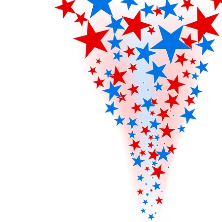 July 4th background stars flow のイラスト素材