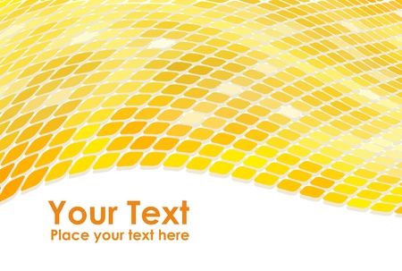 3D golden mosaic wave background のイラスト素材