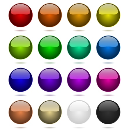 Color balls set isolated on white のイラスト素材
