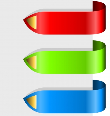 Blank color ribbon arrows design element.のイラスト素材