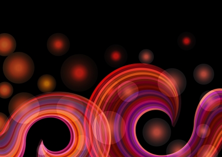 Abstract pink and red rainbow waves background のイラスト素材