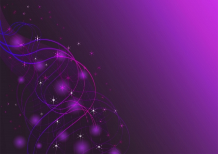Abstract wavy lines and stars horizontal background のイラスト素材