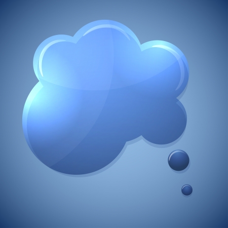 Abstract blue speech bubble with copy space. のイラスト素材