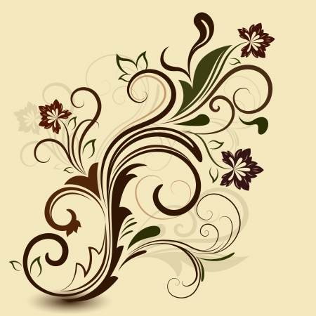 Abstract floral vintage design element.のイラスト素材