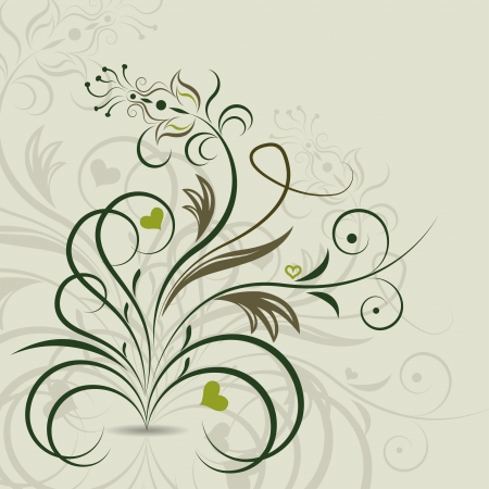 Abstract ornate floral design element のイラスト素材