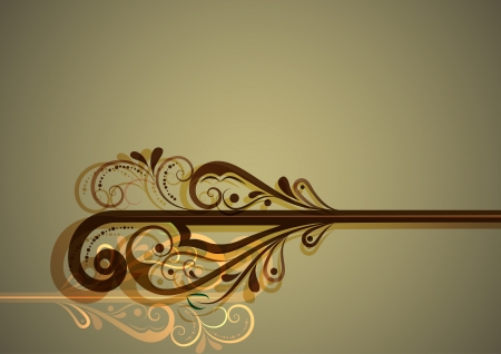 Grungy background with floral design elements のイラスト素材