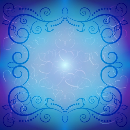 Valentine day blue background with copy space のイラスト素材