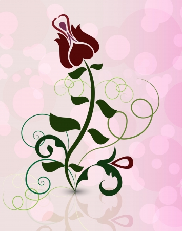 Abstract rose flower on pinky background vector illustration のイラスト素材