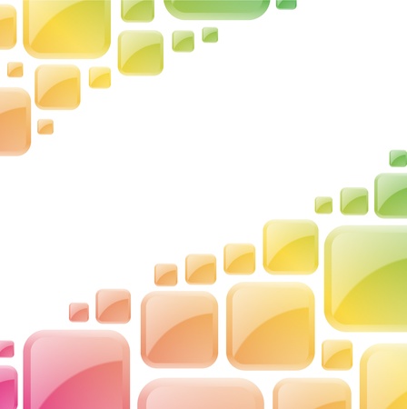 Colorful glossy squares abstract vector background のイラスト素材