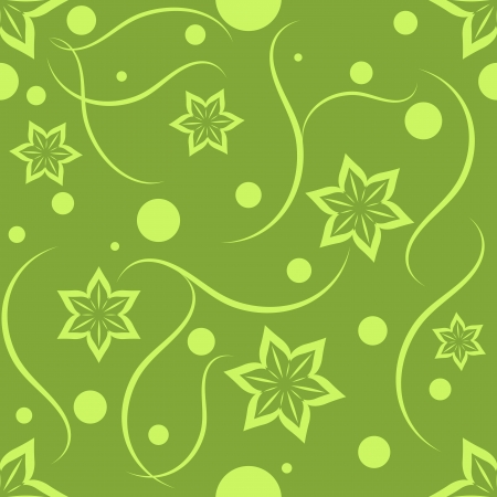 Light green seamless floral pattern のイラスト素材