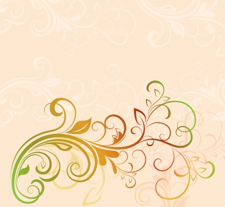 Colorful floral vector background with copy space のイラスト素材