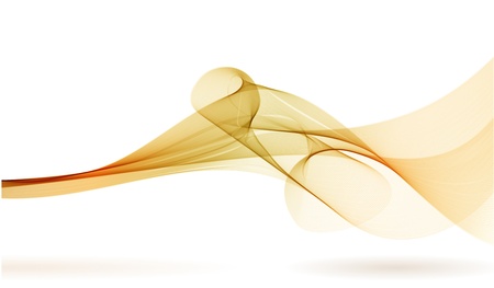 Orange smoky wave vector background with white copy space のイラスト素材