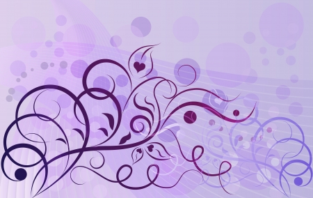 Abstract violet floral vector background with ccopy space のイラスト素材