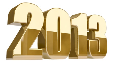 New 2013 year 3D golden figures の写真素材