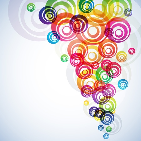 Colorful circles vector background のイラスト素材