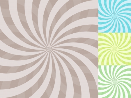 Abstract twisted rays  background in 4 colors のイラスト素材