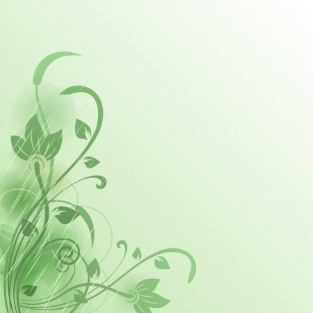 Abstract flower green background with copy space のイラスト素材