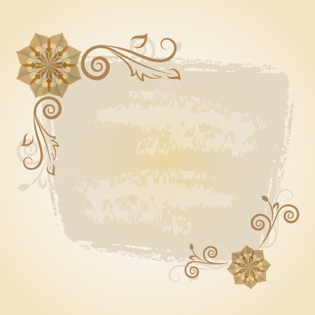Abstract floral grungy background with copy space のイラスト素材