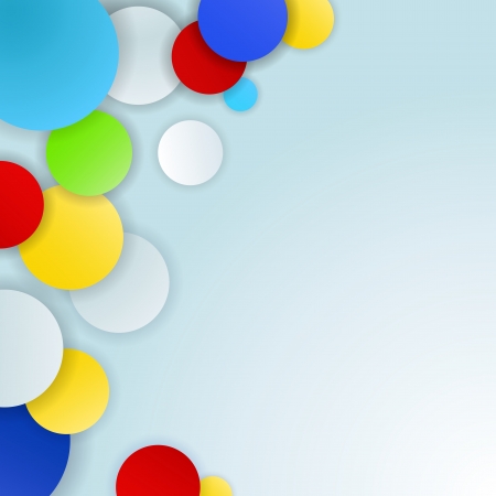 Abstract color circles vector background with copy space のイラスト素材