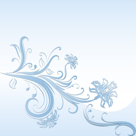 Abstract winter colored flower background.のイラスト素材