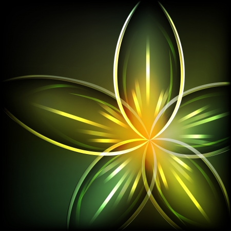 Green light flower vector background  のイラスト素材