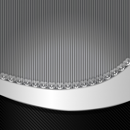Black and gray striped background with wavy copy space のイラスト素材