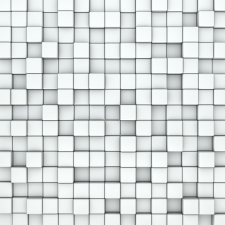 Wall of white cubes background の写真素材