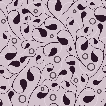 Seamless purple abstract blob branch pattern のイラスト素材