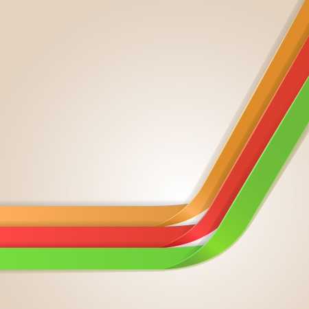 Color bent stripes design vector template のイラスト素材