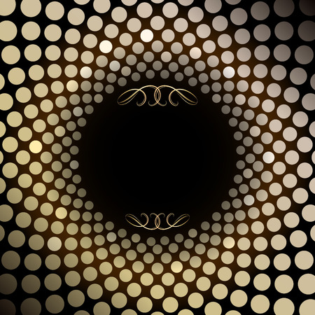 Radial circles vector background with copy space.のイラスト素材