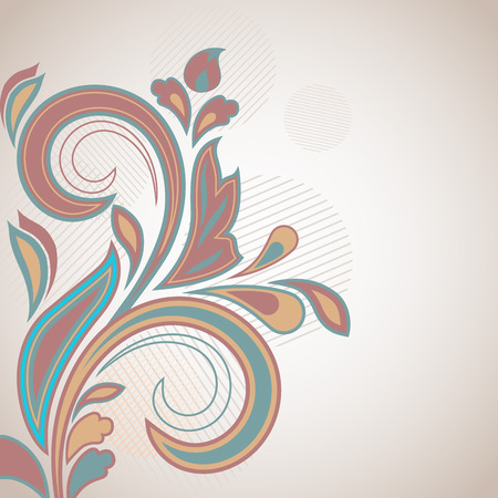 Abstract colorful floral vintage background with copy space.のイラスト素材