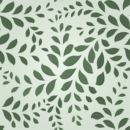 Seamless green leaves floral wallpaper pattern.のイラスト素材