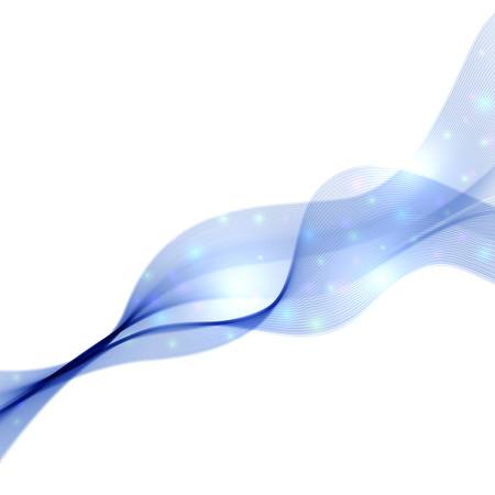 Abstract blue smoke card design with white copy space.のイラスト素材