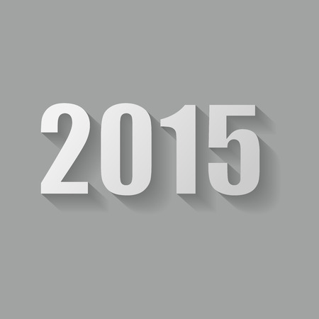 Grey 2015 new year card design.のイラスト素材
